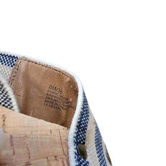 Lucky Brand Size 8M, Miller 2 American Blue & Natural Elastic Crossover Cork - Picture 8 of 9